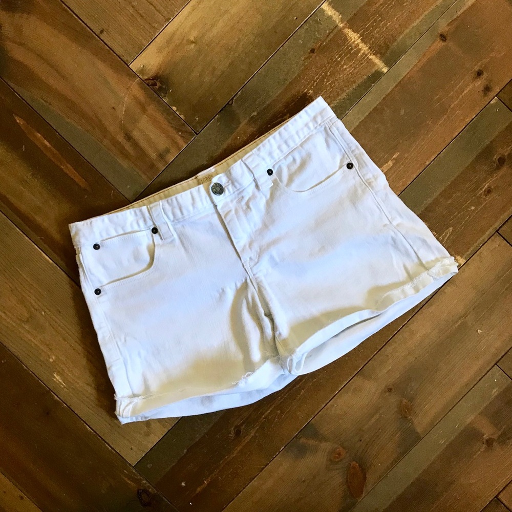J.Crew Factory White Denim Shorts